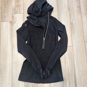 Lululemon Women Run For It Pullover Hoodie Sweatshirt Top Size 6 Black